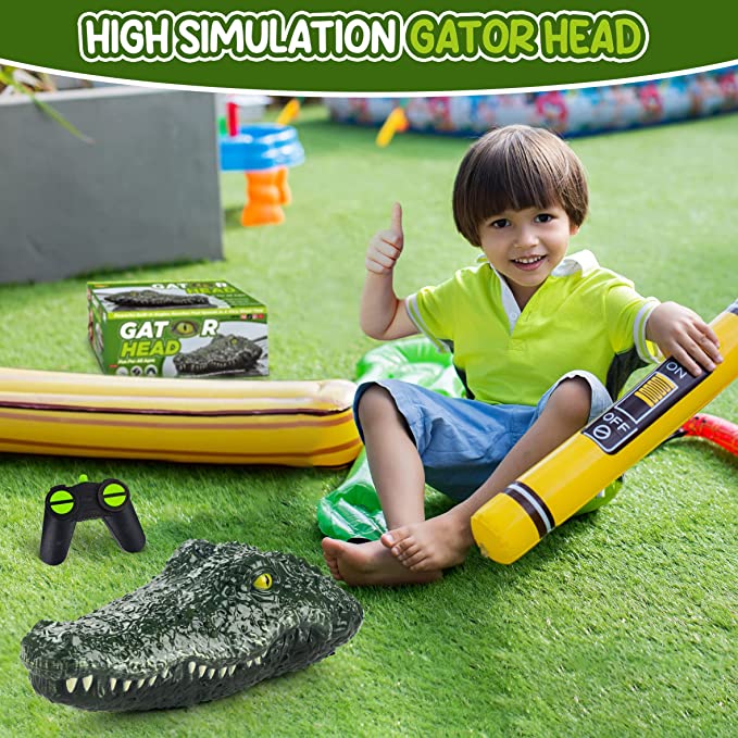 Alligator Head Boat Remote Control  Interactive Toy for Kids and Adults Includes Gator Head and Remote Control