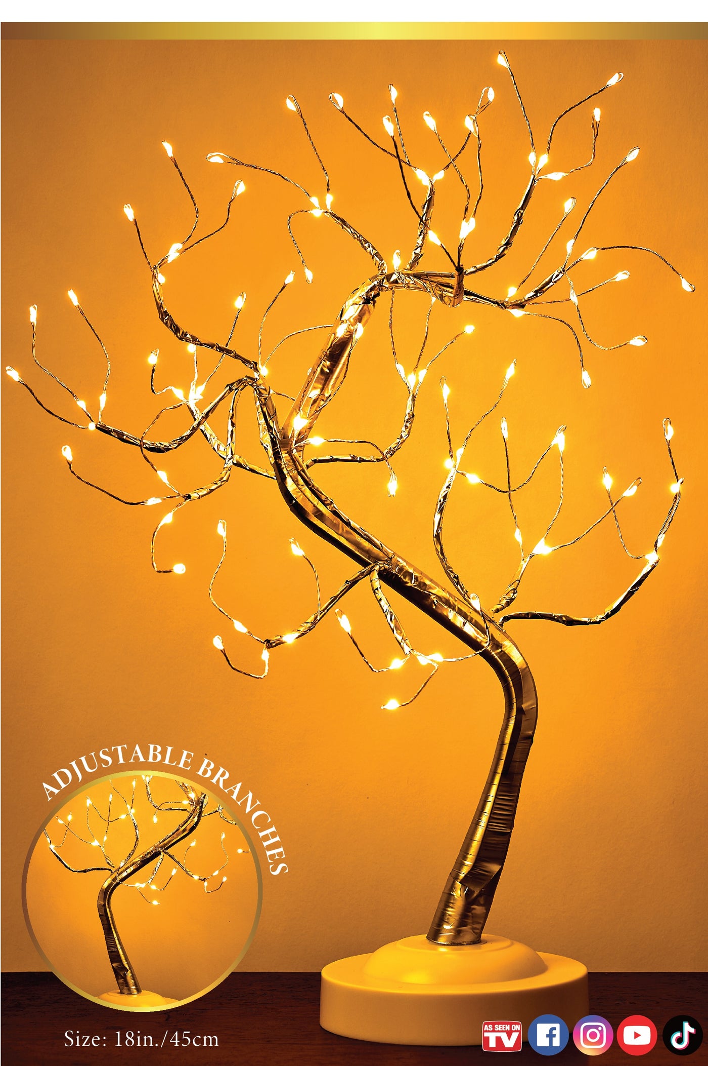 Tree Of Light Decorative LED Tree Lamp USB/Batt Powered
