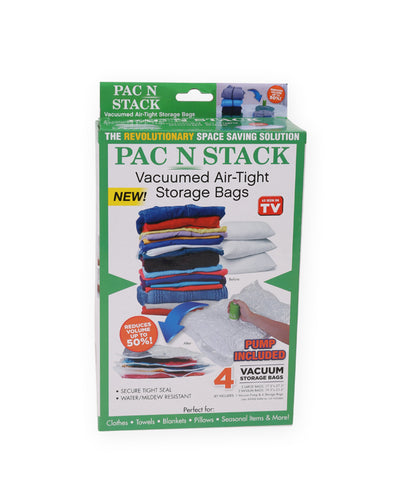 Pac N Stack Clothes Vacuumed Air-Tight Storage Organizer Bags
