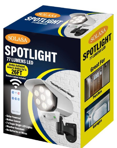 Wireless SpotLight LED Security Light Ultra Bright Motion-Activated 7000K Solar Powered