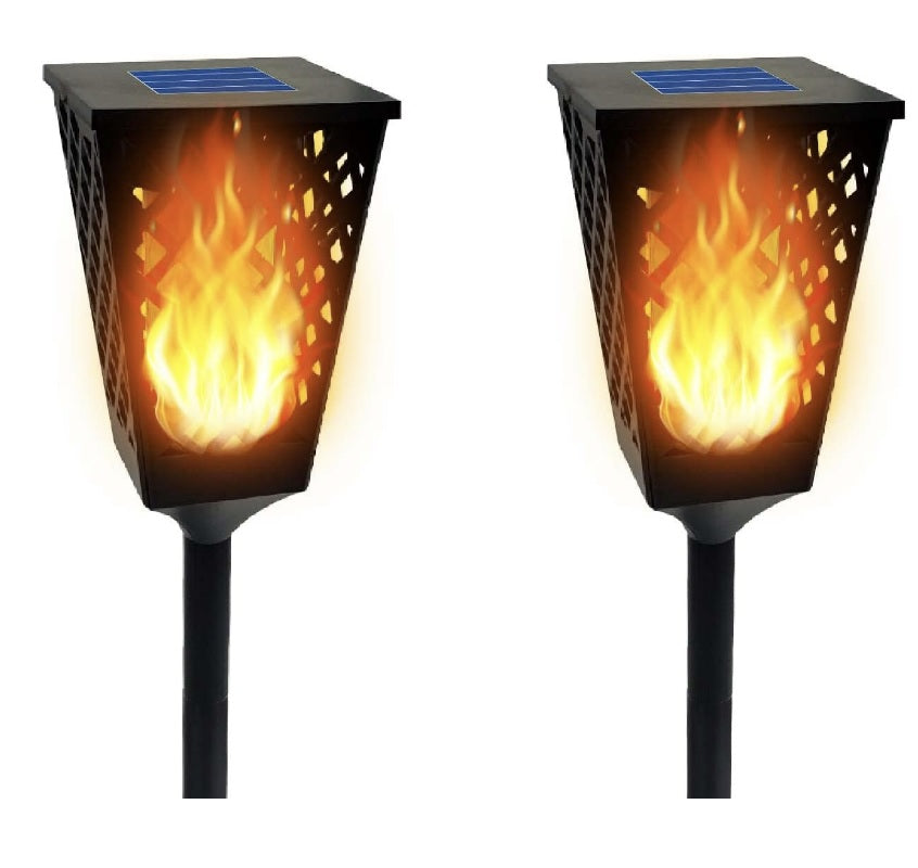 Dancing Tiki Lights 2 Pack 19.5" Height Solar Powered Torch Light