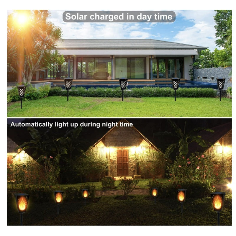 Dancing Tiki Lights 2 Pack 19.5" Height Solar Powered Torch Light