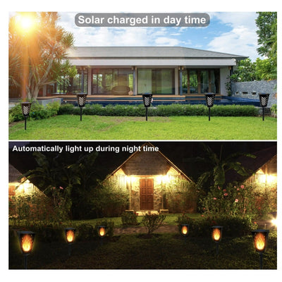 Dancing Tiki Lights 2 Pack 19.5" Height Solar Powered Torch Light